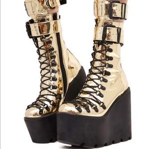 CURRENT MOOD GILDED GUARDIAN BOOTS GOLD